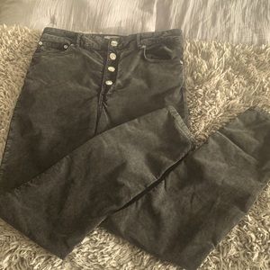 Zara Grey Corduroy Button Up Denim